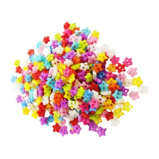 20/100/200/1000/5000pcs 6mm Shaped Buttons Stars Flowers Children's Clothing Mix 3