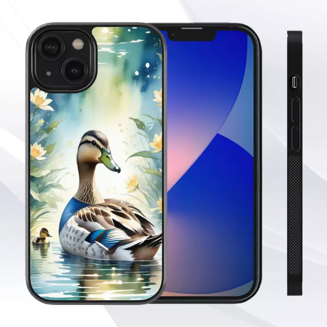 Cute Ducks Design Phone Case Cover Compatible with iPhone 8 X XR 11 12 13 14 15