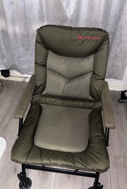 CUZO PK2 Folding Steel Fishing Chair – Green, Armchair Style With Carry Bag – F5R ST/P Carp Chair