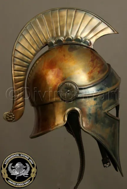 Antiker  Griechischer Korinthischer Helm Mittelalterlicher Kriegerstahlhelm