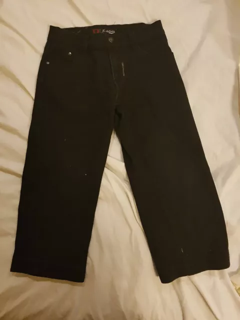 WORLD INDUSTRIES Boys black denim jeans Size 7  EUC