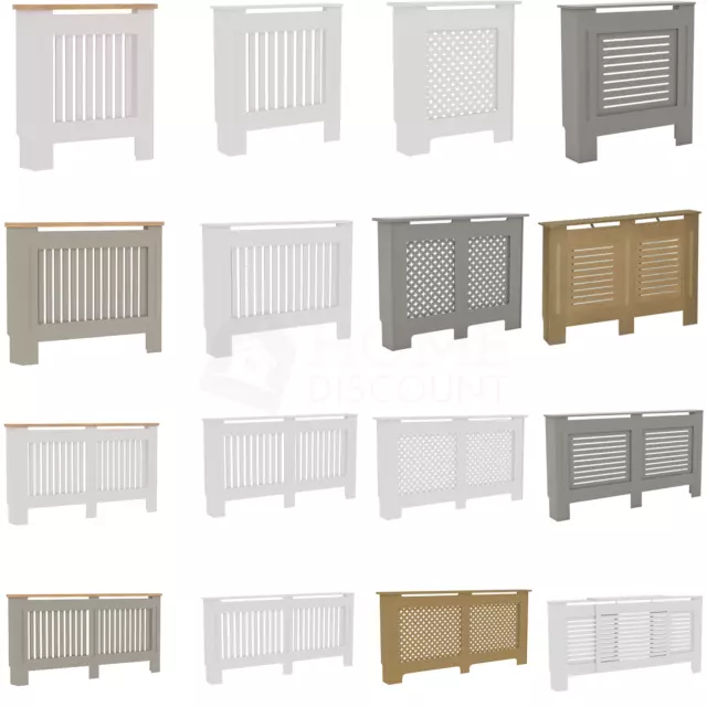 Radiator Cover White Unfinished Grey Modern Traditional Wood Grill Cabinet Shelf