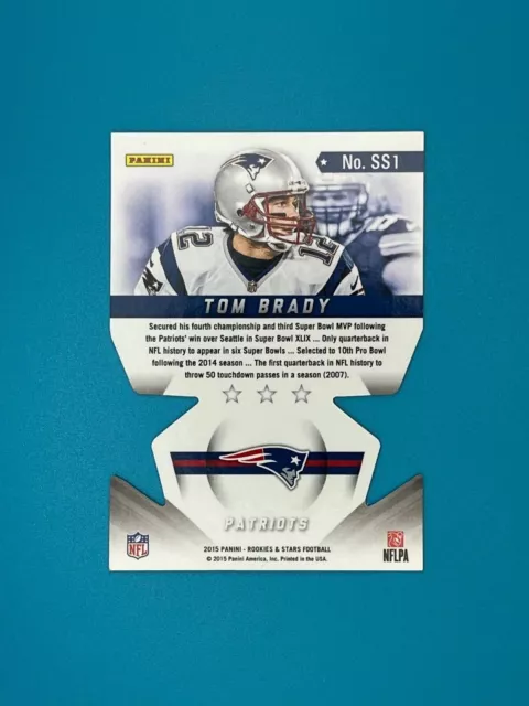 2015 Panini Rookies & Stars #SS1 Tom Brady STAR NIETEN DIE GESCHNITTEN NFL Sammelkarte 2