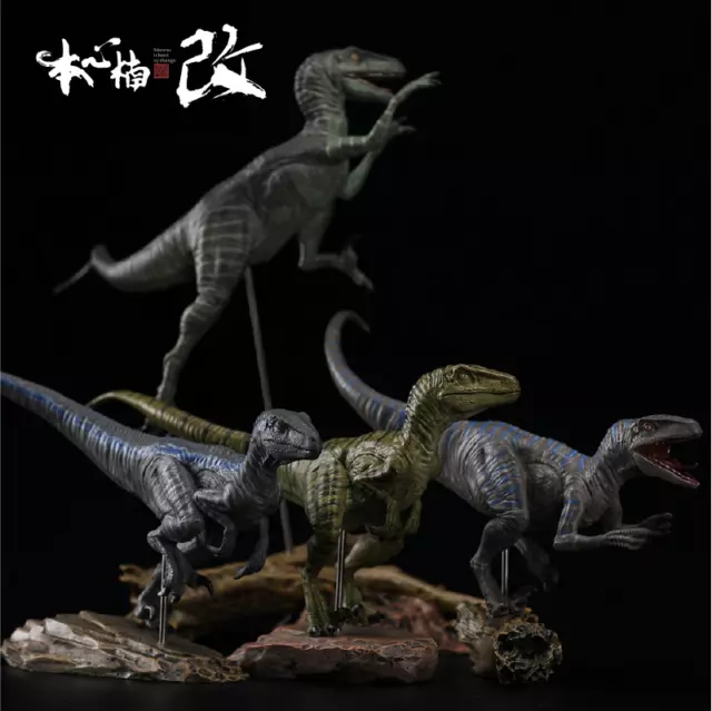 Nanmu 1/35 Jurassic World Velociraptor Team Dinosaur Figure Collection Gift Toy
