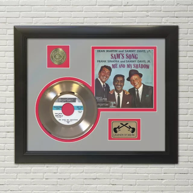 Frank Sinatra "Rat Pack" Framed 45 Picture Sleeve Record Display. "M4"