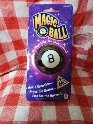 Mattel Games Collection 6" MAGIC 8 BALL 8 Possible Answers/Click button READ