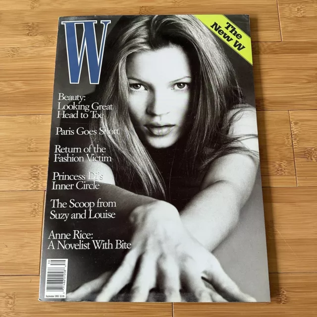 Vintage W magazine 1993 KATE MOSS Supermodel Evangelista Christensen Ghauri