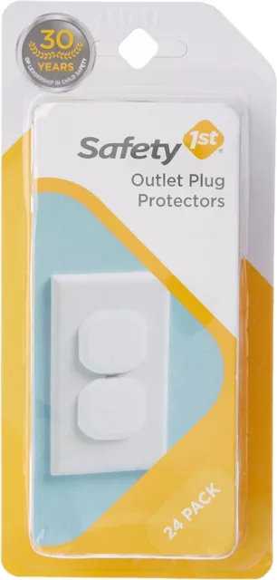 Safety 1st NEW White Baby/Child Proof Outlets 24 pack Plug Protectors Power Set
