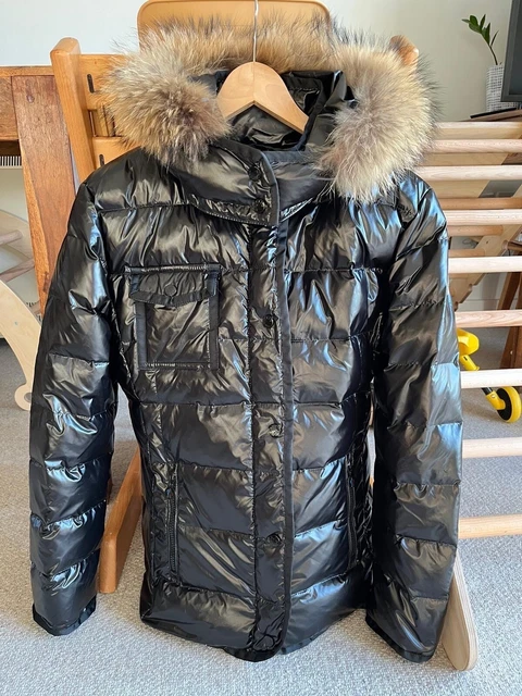 Genuine Moncler Armoise Giubotto Fur Down Jacket Size 4 Black