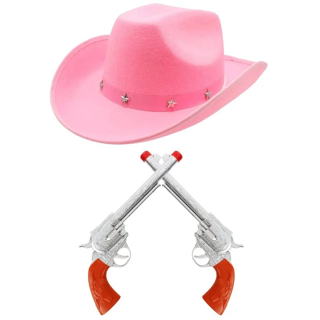 Cowboy Hat Brown Flock Plastic Adult Costume Accessory main image 1