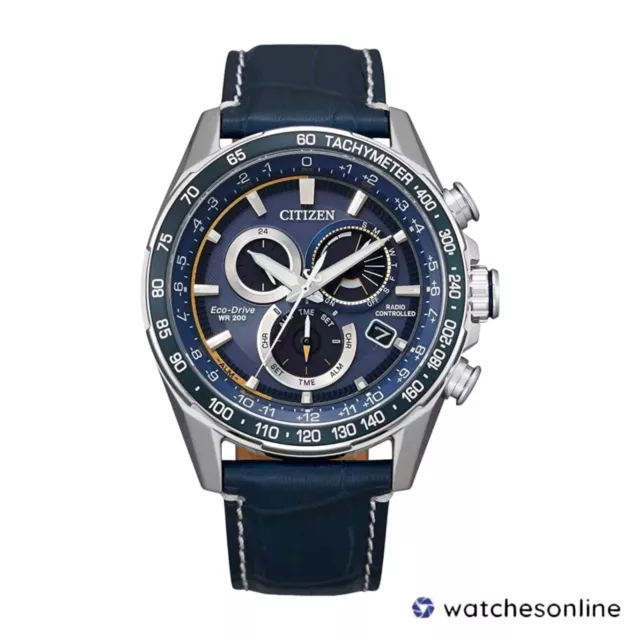 New Citizen Men's PCAT Perpetual Chronograph Blue Dial Watch - CB5918-02L NEW