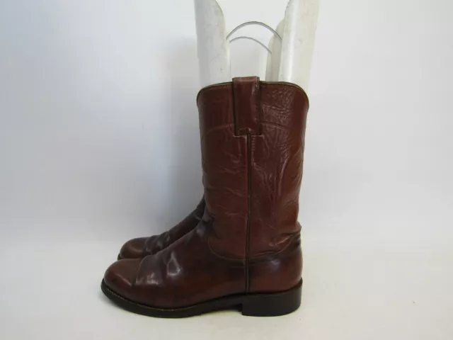 Justin Roper Lacer Boots White Brown Womens Size 5 B Leather Work Boot  L0540