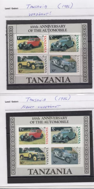 Tansania Jahr 1986 Block 53 B+53 Verzähnt Postfrisch !