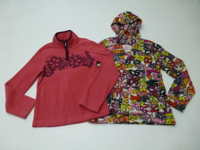 Old Navy Size L Pink Fleece & Childrens Place Size L Peace Pullover Fleece Shirt