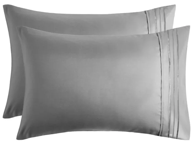 2X Pillow Cover 1800 Series Ultra Soft Microfiber Pillow Cases King Queen Sizes