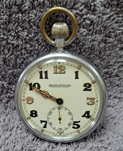 WW2 &JAEGER LECOULTRE& Gstp Pocket Watch Jlc British Army Military Raf