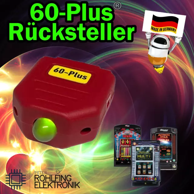 60-plus® Rücksteller bei Fehler E60,Ausles,Statis.Bally Merkur Löwen Geldspieler