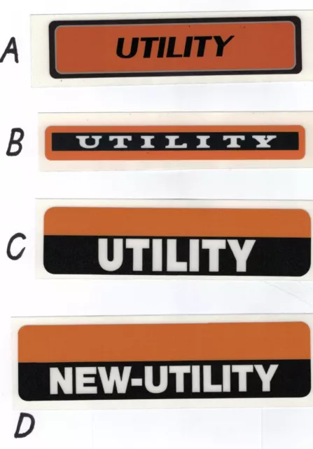 Victa UTILITY Orange/Black Vintage Mower Repro Decals