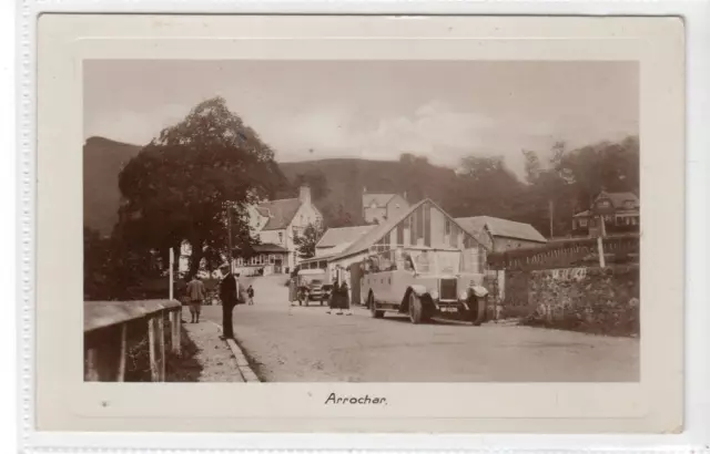 ARROCHAR: Dunbartonshire postcard with charabanc (C39485)