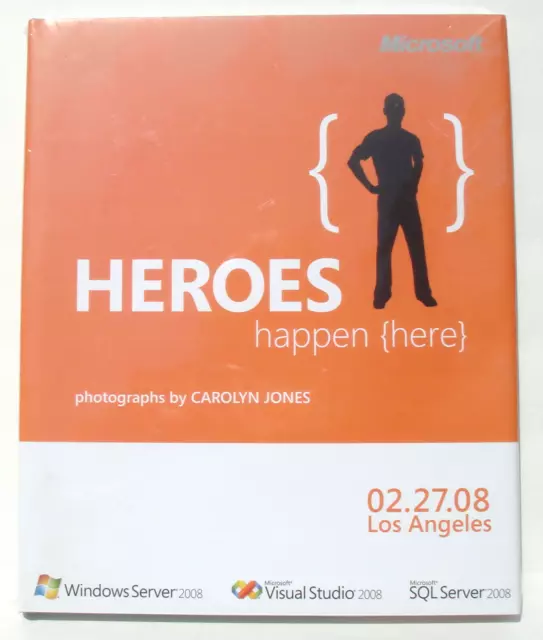 HEROES HAPPEN {HERE} Hardcover Book by MICROSOFT Photos by Carolyn Jones 1st Ed.