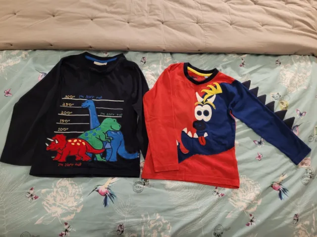 T-shirt dinosauro Jojo Maman Bebe ragazzi top 5-6 anni Monster Kide Seek pacchetto 4-5 anni