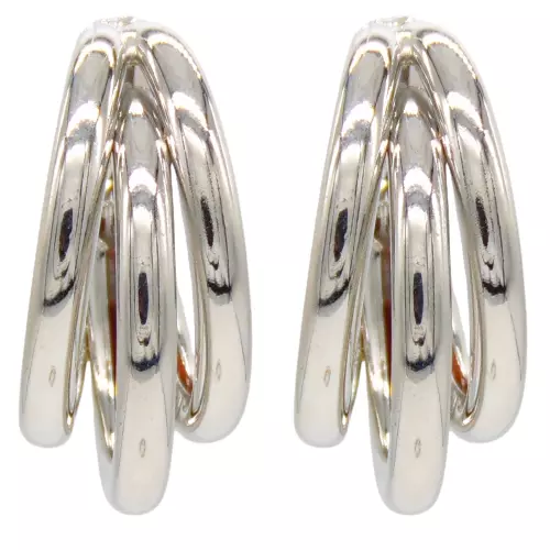 Fake Clip On Earrings Ear Crystal Silver Non-piercing Zircon Unisex Clip-on Gift