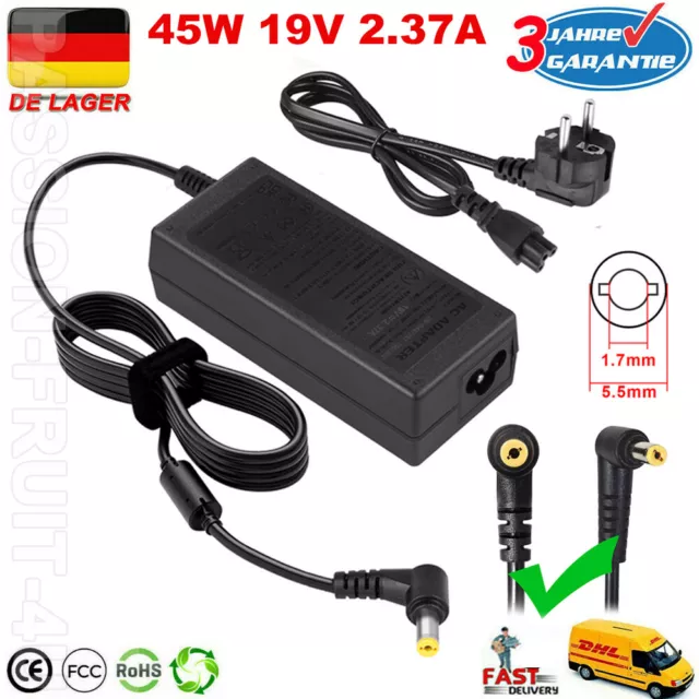 19V 2.37A 45W Laptop Ladegerät Netzteil für Acer Aspire 5.5x1.7mm AC Adapter DE