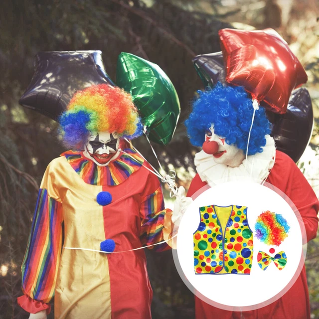 Abito da clown festa abito da clown naso bambini costume di Halloween abbigliamento