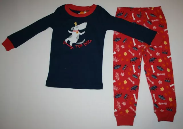 New Gymboree Boys 2T yr Gymmies 2 Piece Pajamas PJs Top Pants Happy Puppy Dog