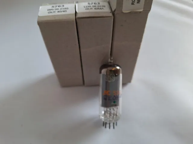 3x Jrc 5763 Rca Tubo Objeto de Colección Electrones Sammlerröhre Probado