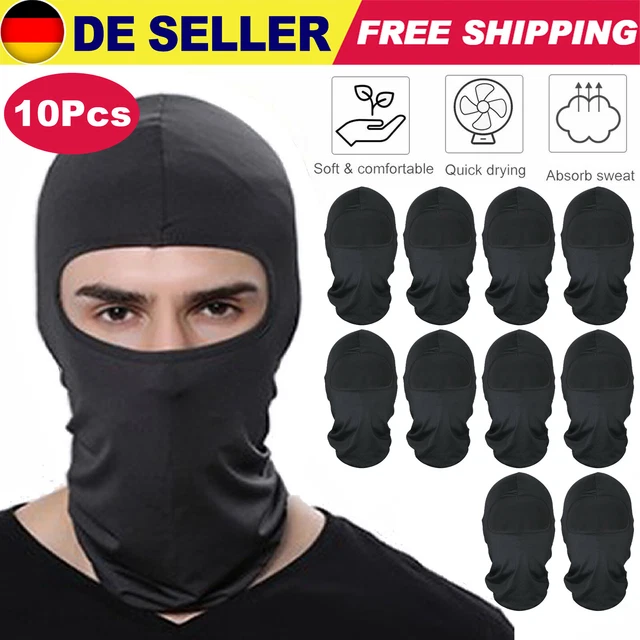 10 Pack Sturmhaube Motorrad Sturmmaske Fahrrad Kopfhaube Halswärmer atmungsaktiv