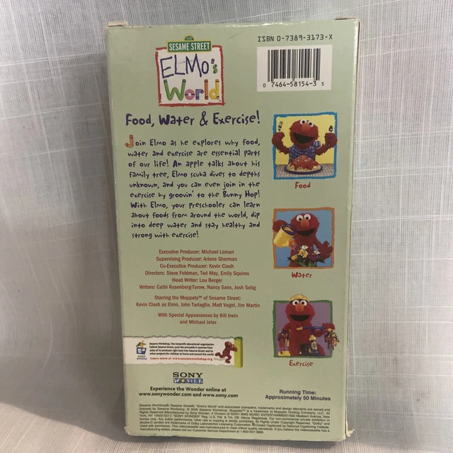 SESAME STREET ELMO'S World Food Water And Exercise VHS $80.80 - PicClick CA