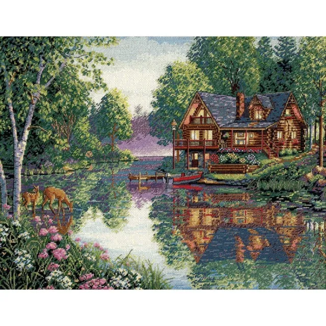 DIMENSIONS GOLD COLLECTIONS "CABIN FEVER"CROSS STITCH KIT  Kreuzstich-StickpacK