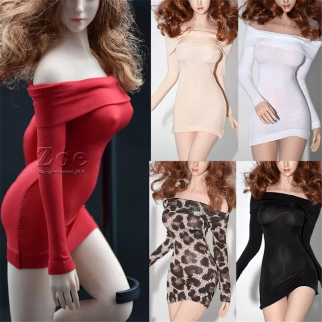 1:6 Ice Silk Dress Skirt Clothes For 12" Female Phicen TBL JO Action Figure Body