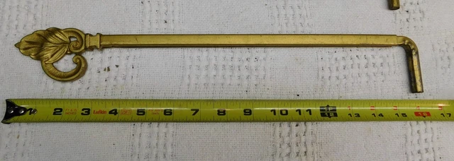 3 Gold Vintage Victorian Art Deco Swing Arm Curtain Rods-+ 3 BRACKETS 5