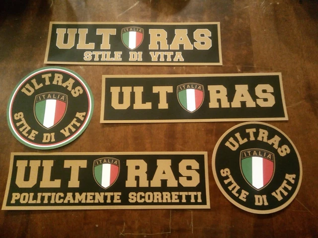 Lot De 5 Autocollants Ultras Lazio - Supporters Irriducibili Eagles, Fabriqué En Italie