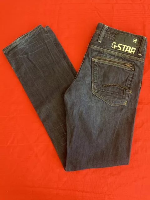 Pre Owned G-Star Raw Denim GSRAW01 Jeans Womens Low Straight Size 31 Length 34