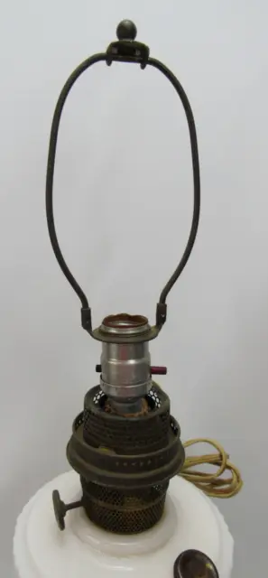 Vintage Electrical Conversion Burner Adapter with Harp Fits ALADDIN Oil Lamp