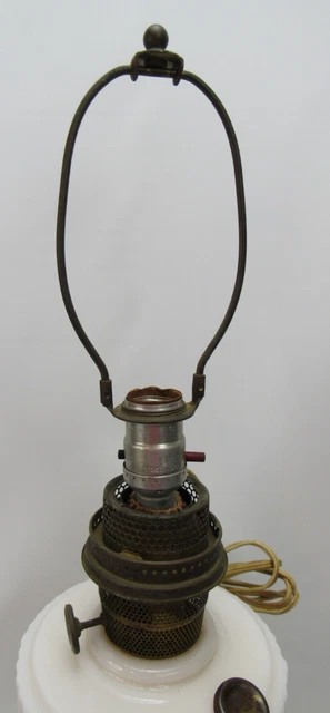 Vintage Electrical Conversion Burner Adapter with Harp Fits ALADDIN Oil Lamp