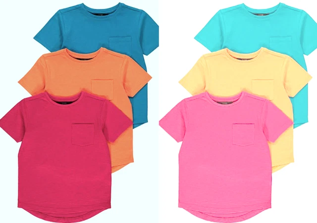 T-shirt a maniche corte bambini unisex ragazzo/ragazza top girocollo 5 6 7 Y