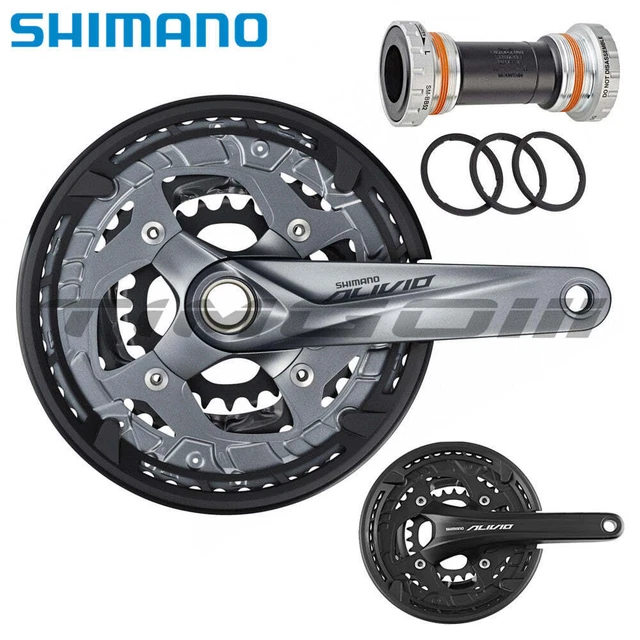 Pédalier Shimano Alivio FC-MC12 24/34/42 Dents - Longueur 170 Mm - Occasion, état Correct