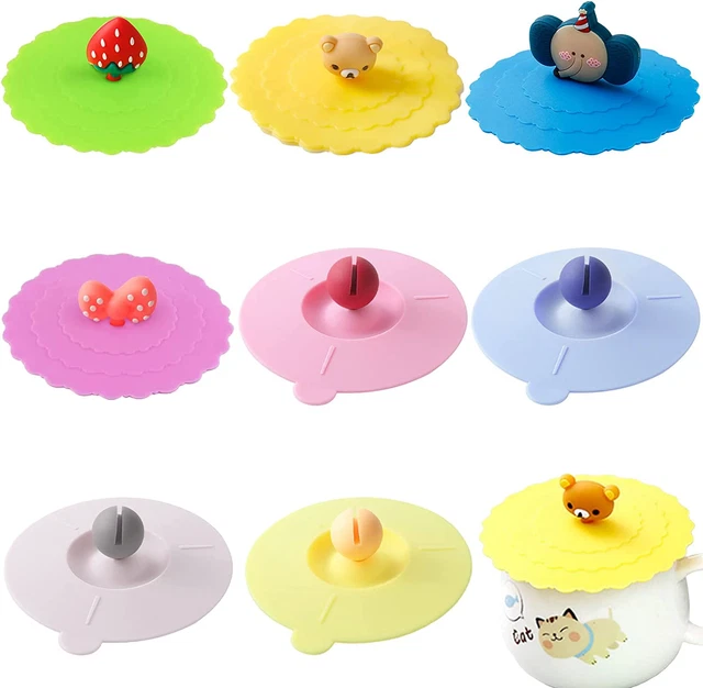 8 pezzi copertura in vetro silicone vetro da bere coperchio in silicone per bicchieri riutilizzati