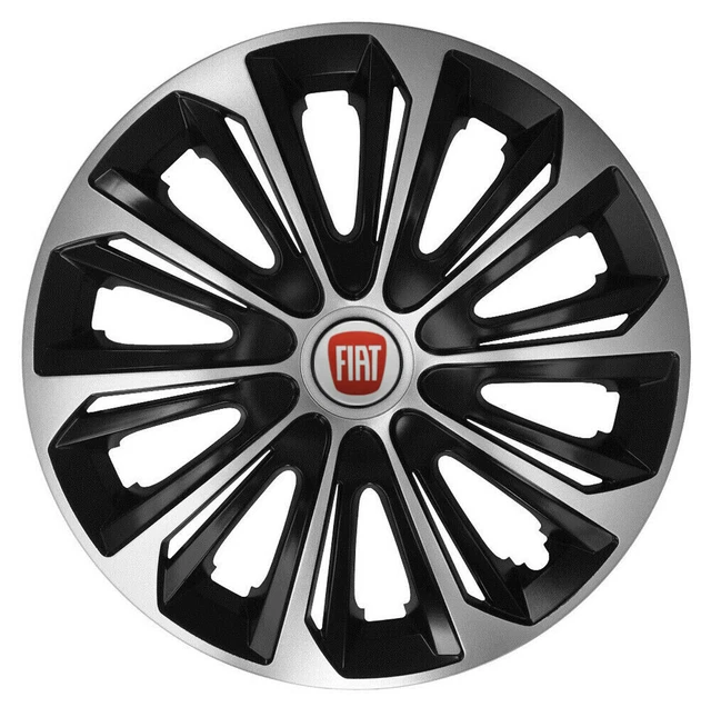 Copricerchi 16" adatti a Fiat Scudo Bravo Doblo Mk3 Talento NUOVI argento-nero
