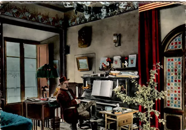 TORRE DEL LAGO PUCCINI - Lucca - Il Maestro al Pianoforte -Timbro cent 1858-1958