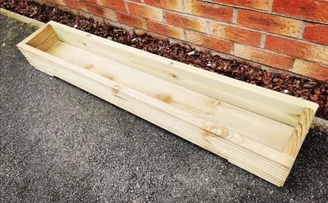 Handmade Garden Planters Bespoke, 30mm Pressure Treated Timber 90 Cm Long