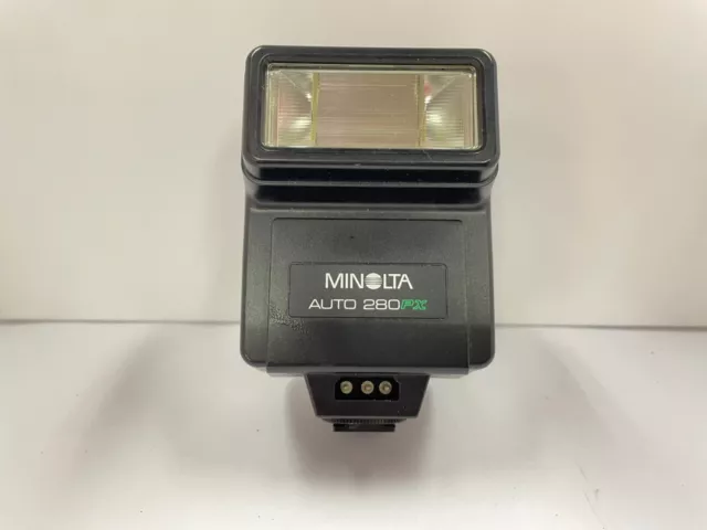 [Near MINT] MINOLTA auto 200px Shoe Mount Flash Film Camera From JAPAN