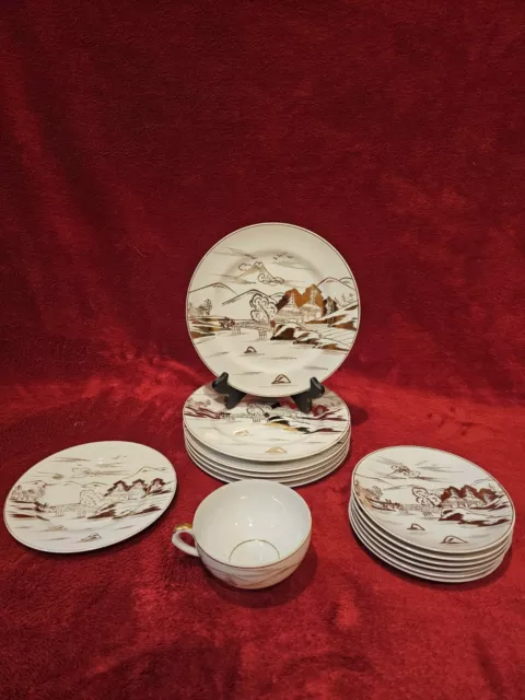 KUTANI China Tea incomplete set 14 pieces