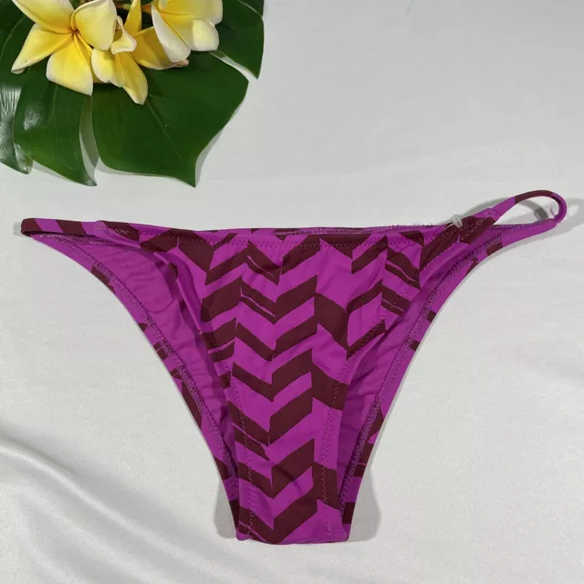 NEW Billabong [ Medium ] Blushing Babe Biarritz Bikini Bottom in Fuchsia #U241 3