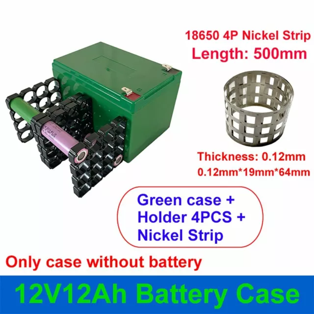 DIY 12V 4S4P Rechargeable 18650 Storage Box + Holder w/ 5M Nickel Strip