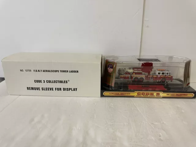 CODE 3 COLLECTIBLES FDNY Aerialscope Tower Ladder #124 no. 12735 NEW